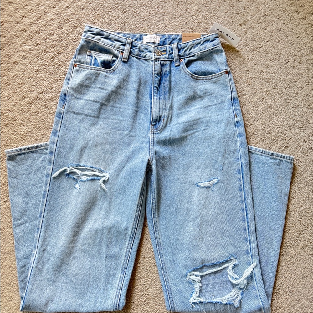 New Pac Sun Light Blue Distressed Women's Jeans